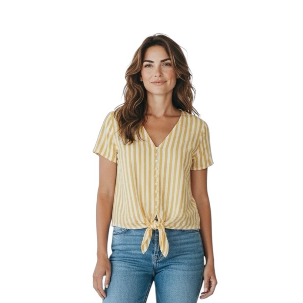 Madewell Agency % Cotton Striped, Cottage Core, Coastal Core,Boho Core Shirt